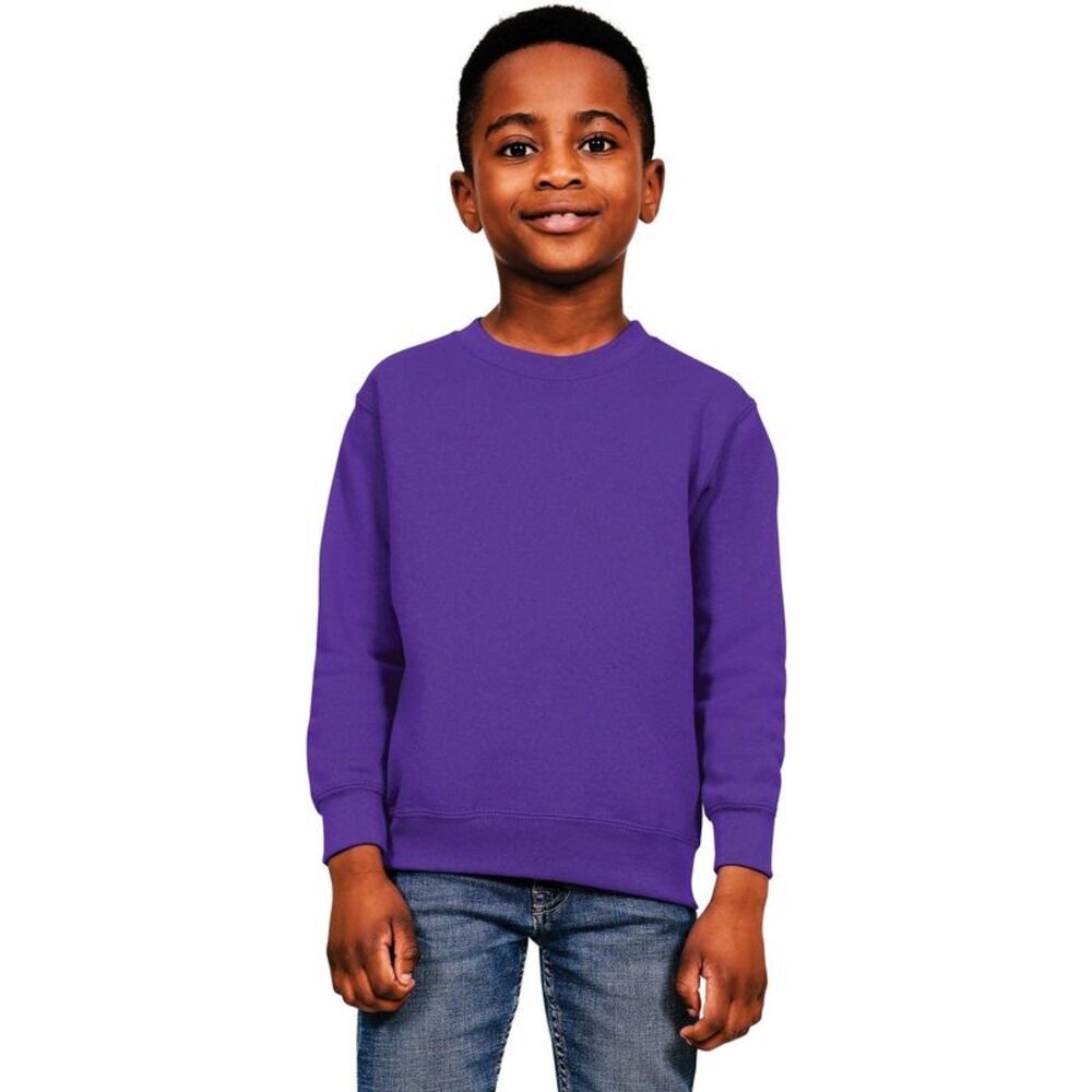Casual Classics Childrens/Kids Blended Ringspun Cotton Sweatshirt / Purple
